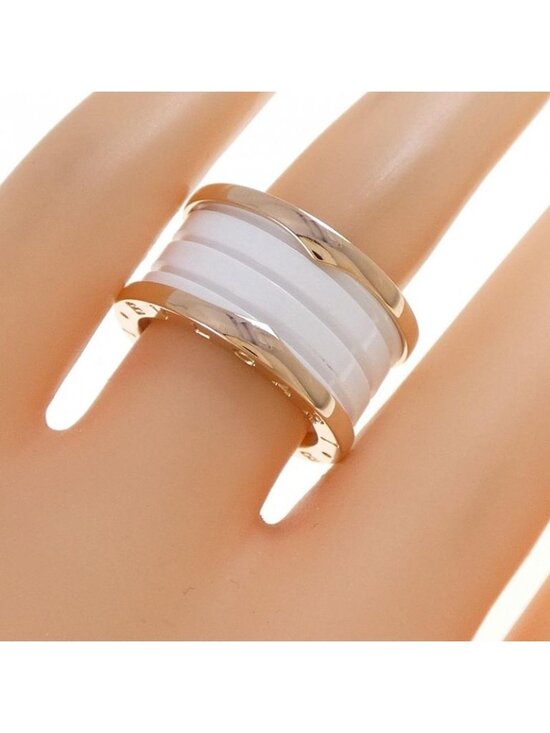 BVLGARI B.ZERO1 18K Rose Gold & Diamond Two-Band Ring | Saks  Bvlgari Band Ring Pink